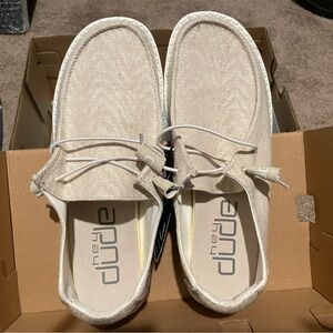 Hey Dudes size 9 Wendy sparkling pearl grey slip on shoes New